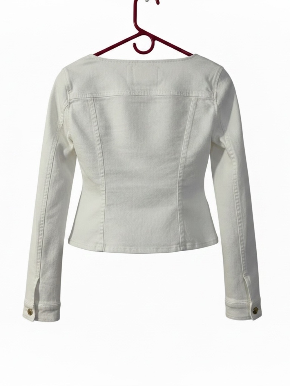Good American White Button-Front Top - Picture 3 of 8